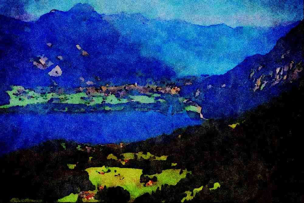 439013 Interlaken, Occupying The Delta A4 Limited Edition Watercolour Print