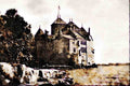 439022 Chilon Castle By Montreux On Lake Geneva A4 Limited Edition Watercolour Print