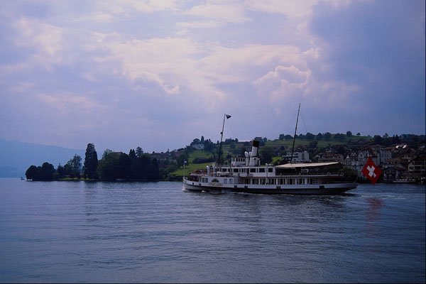 439037 Swiss Transport Boat Stadt Luzern  A4 Photo Print