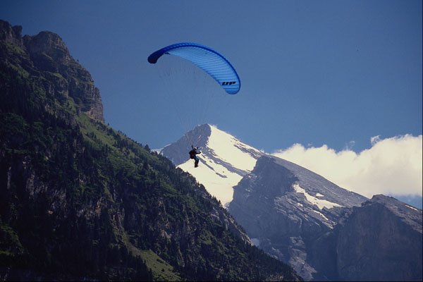 439038 Paragliding In The Bernese Alps A4 Photo Print