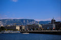 439047 Motorboat Launch On Lake Geneva By The Pont Du Mont Blanc A4 Photo Print
