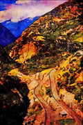439053 An Engineering Marvel, The Grimsel Pass Road A4 Limited Edition Watercolour Print