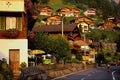 439069 Chalets In A Small Village On Lake Thun A4 Photo Print