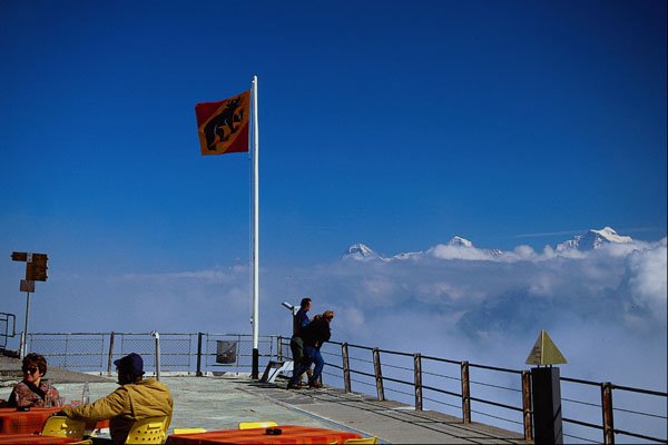 439083 Elger, Monch And Jungfrau From Viewing Area A4 Photo Print