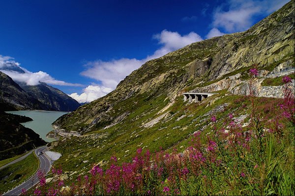 439086 Rhone Glacier Cuts Through The Burnese Alps A4 Photo Print