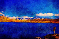 439092 The Totensee Lake And Bernese Alps On The Grimsel Pass A4 Limited Edition Watercolour Print
