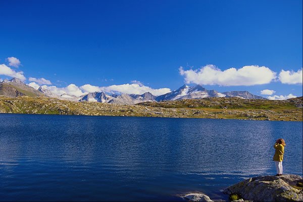 439092 The Totensee Lake And Bernese Alps On The Grimsel Pass A4 Photo Print