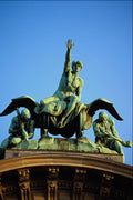439096 Statues On Gate Above The Bahnhofplatz A4 Photo Print