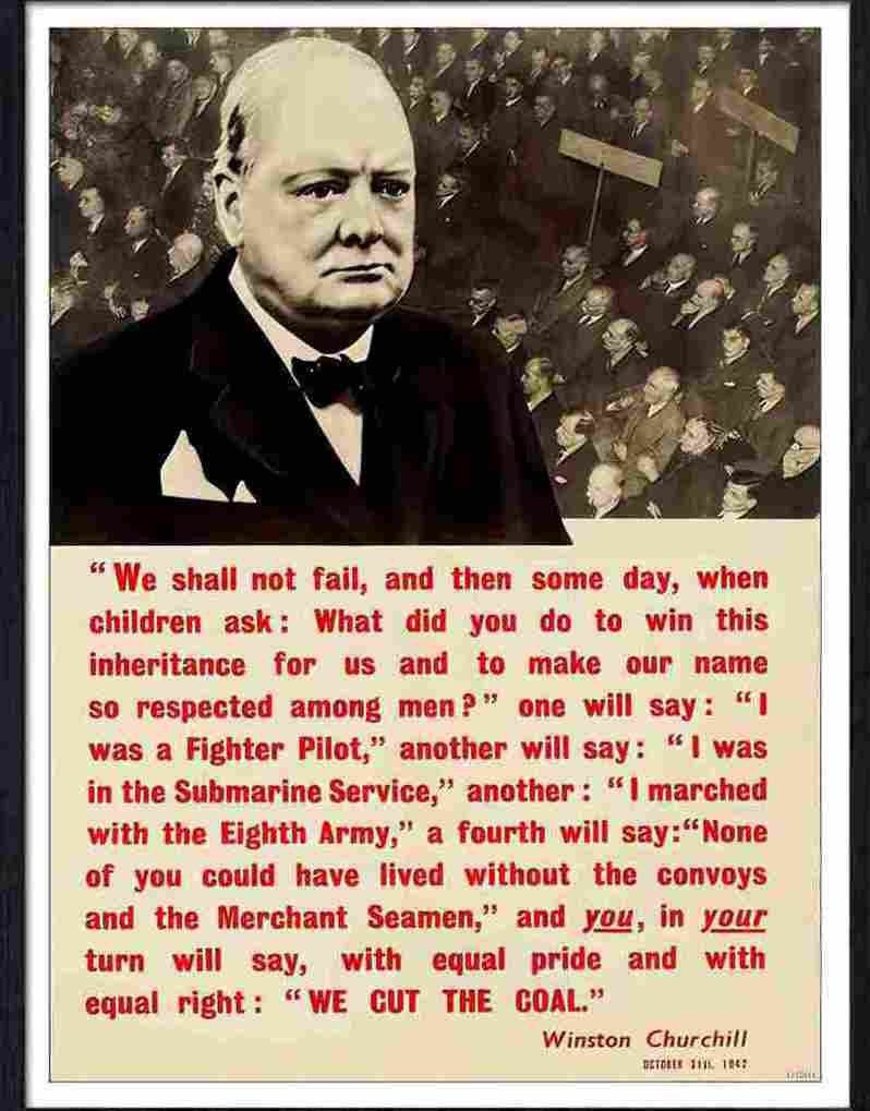 44 winston churchill speech we shall not fail poster Advert A4 Photo Print