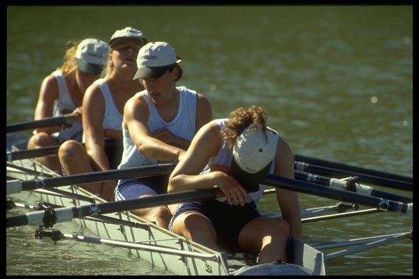 441002 Exhaustion, Women's Rowing Fours, Canada Summer Games A4 Photo Print