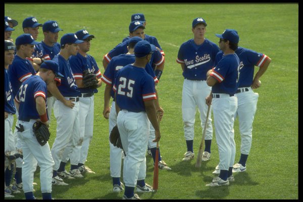 441006 Pre games Baseball Pep Talk, Canada Summer Games A4 Photo Print