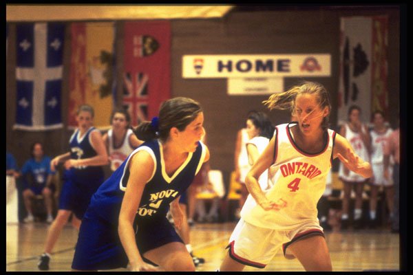 441009 Guarding Basketball's Power Forward, Canada Summer Games A4 Photo Print