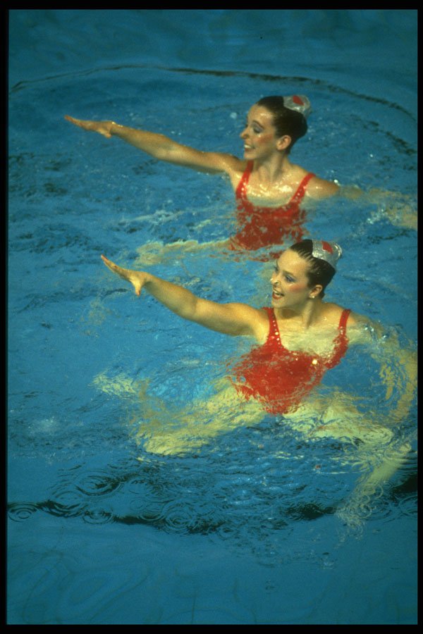 441019 Synchronized Swimming Pairs, Canada Winter Games A4 Photo Print