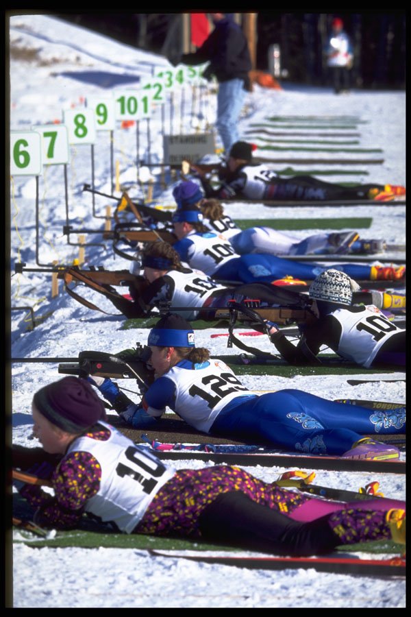 441029 Biathlon Prone Position, Wapiti Nordic Center A4 Photo Print