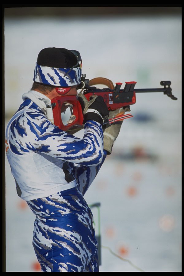 441030 Athlete Taking Aim, A Golden Moment A4 Photo Print