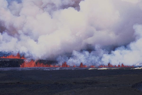 442003 South west Side Of Kilauea Crater A4 Photo Print