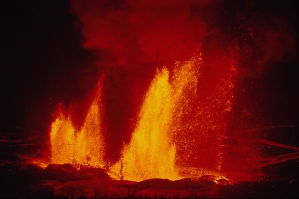 442007 Lava Fountains, Kilauea Iki A4 Photo Print