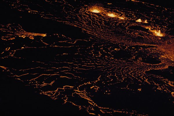 442008 Halemaumau Floor Vents And Lava Movement A4 Photo Print