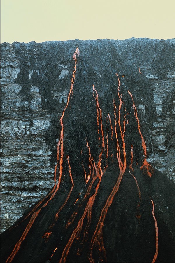 442032 Lava Cascading Into Halemaumau A4 Photo Print