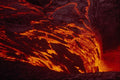 442033 Lava Cascading Into Vent A4 Photo Print