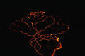 442034 Night View Of Lava Cracks, Halemaumau A4 Photo Print