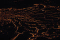 442035 Night View Of Lava Cracks, Halemaumau A4 Photo Print