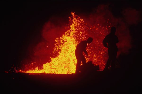 442070 Lava Fountain, Mauna Ulu A4 Photo Print