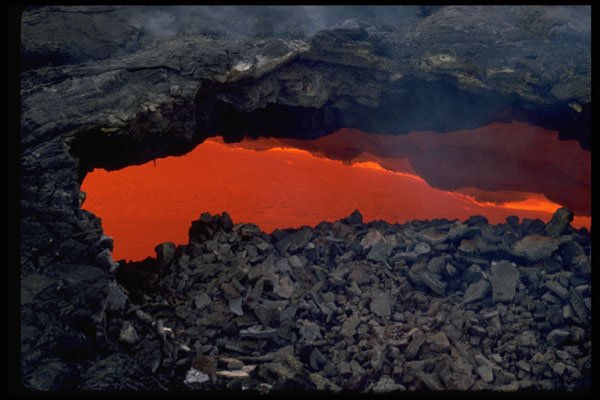 442094 River Of Lava, Big Island, Hawaii A4 Photo Print