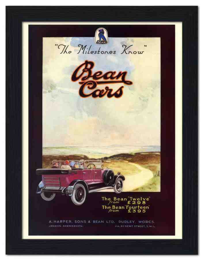 443 bean cars 1928 2 Vintage Advert A4 Photo Print