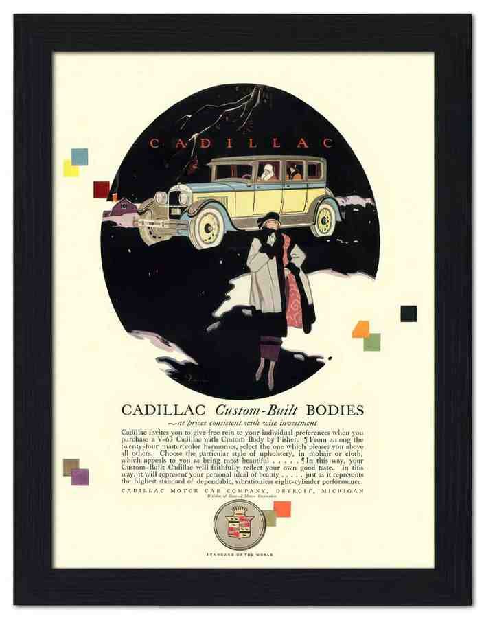 445 cadillac 1928 2 Vintage Advert A4 Photo Print