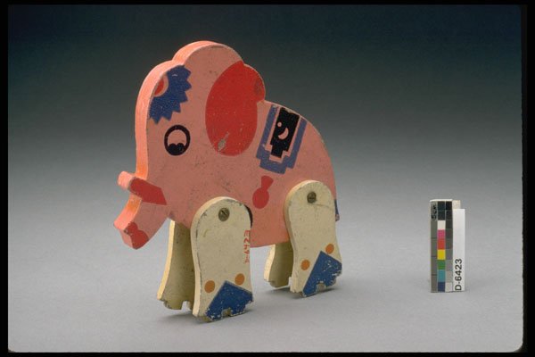 445012 Wooden Elephant A4 Photo Print