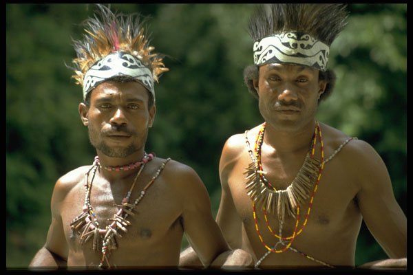446055 Two Men, Biak Island A4 Photo Print
