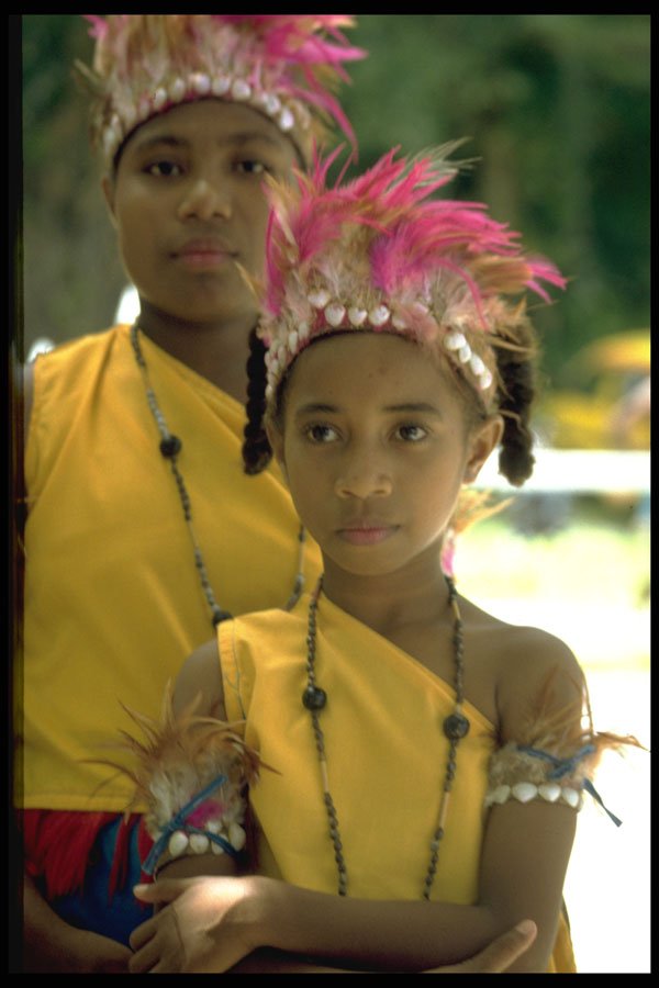 446056 Two Children, Biak Island A4 Photo Print