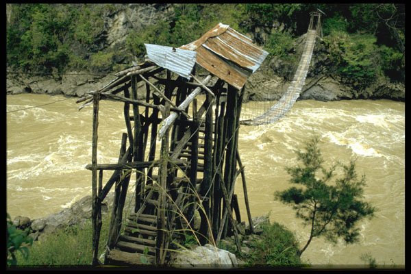 446098 Suspension Bridge, Baliem Gorge A4 Photo Print