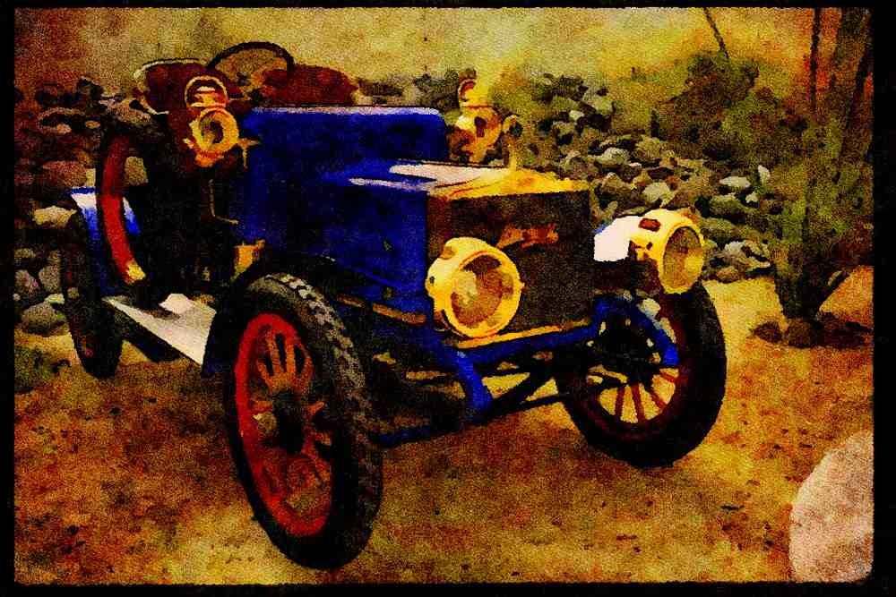 447015 1905 Michell Touring Car A4 Limited Edition Watercolour Print