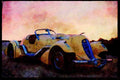 447023 1930's Dusenburg Record breaking Car A4 Limited Edition Watercolour Print