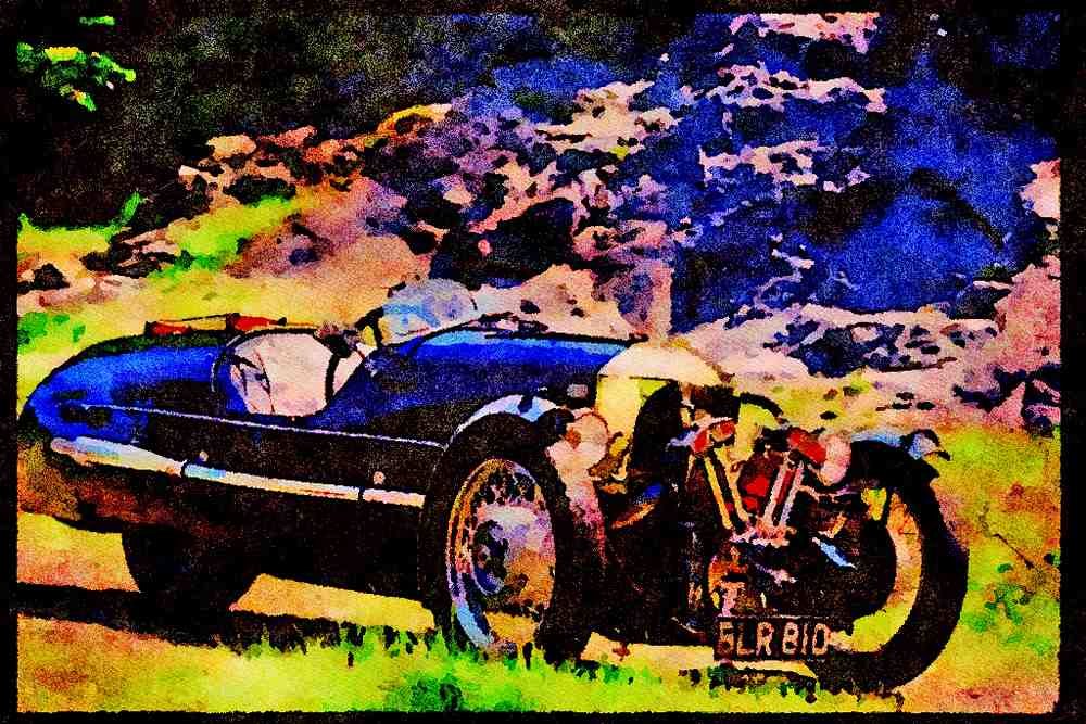 447027 1932 Morgan Three wheeler A4 Limited Edition Watercolour Print