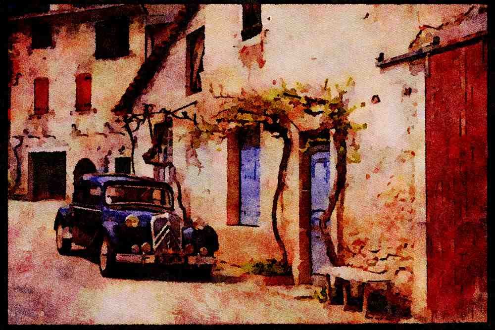 447032 1951 Citroen 15CV A4 Limited Edition Watercolour Print