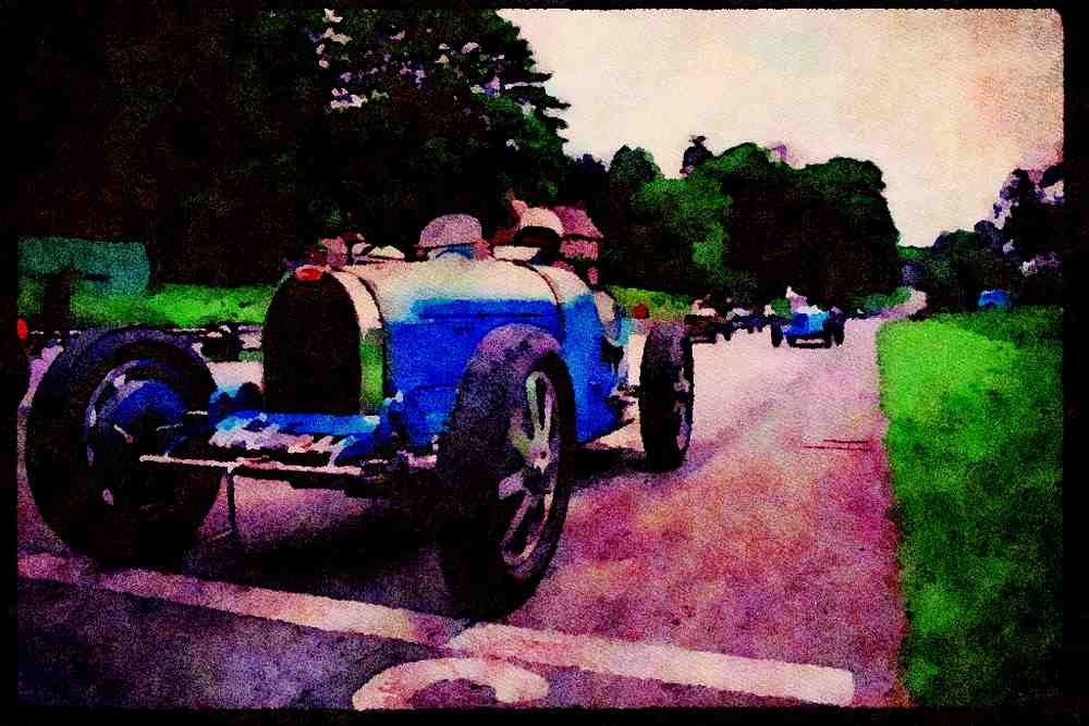 447034 1930's Bugatti Tupe 35 A4 Limited Edition Watercolour Print