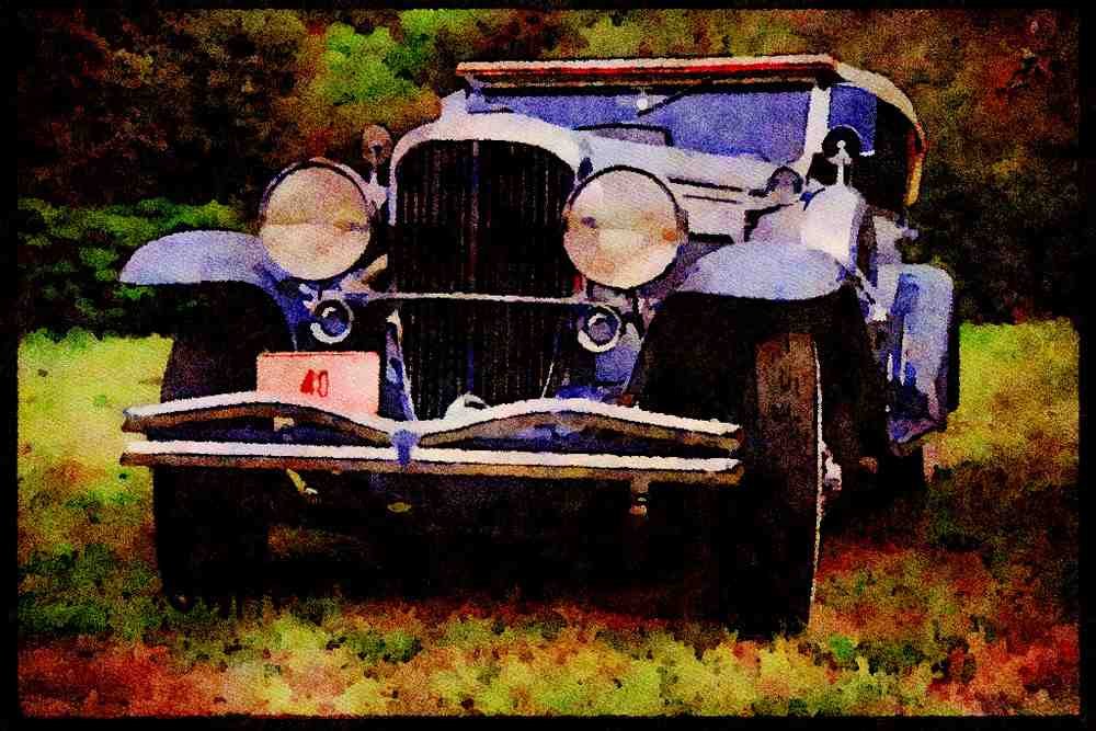 447038 1931 Dusenberg Model J Phaeton A4 Limited Edition Watercolour Print