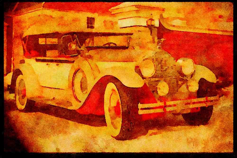 447056 1928 Packard A4 Limited Edition Watercolour Print