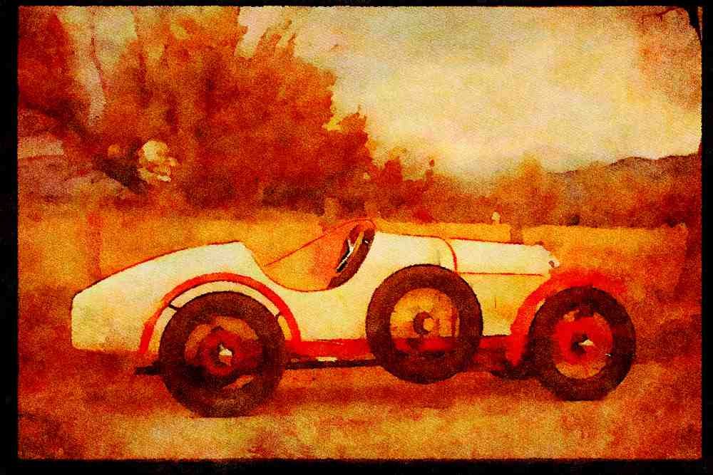447064 1926 Amilcar A4 Limited Edition Watercolour Print