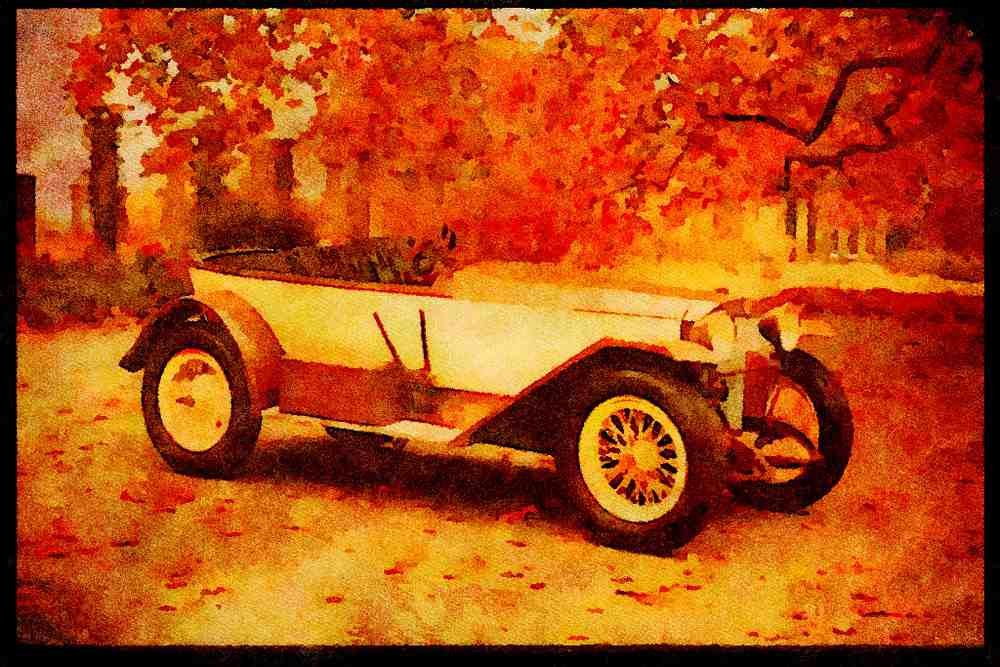 447077 1921 Benz A4 Limited Edition Watercolour Print