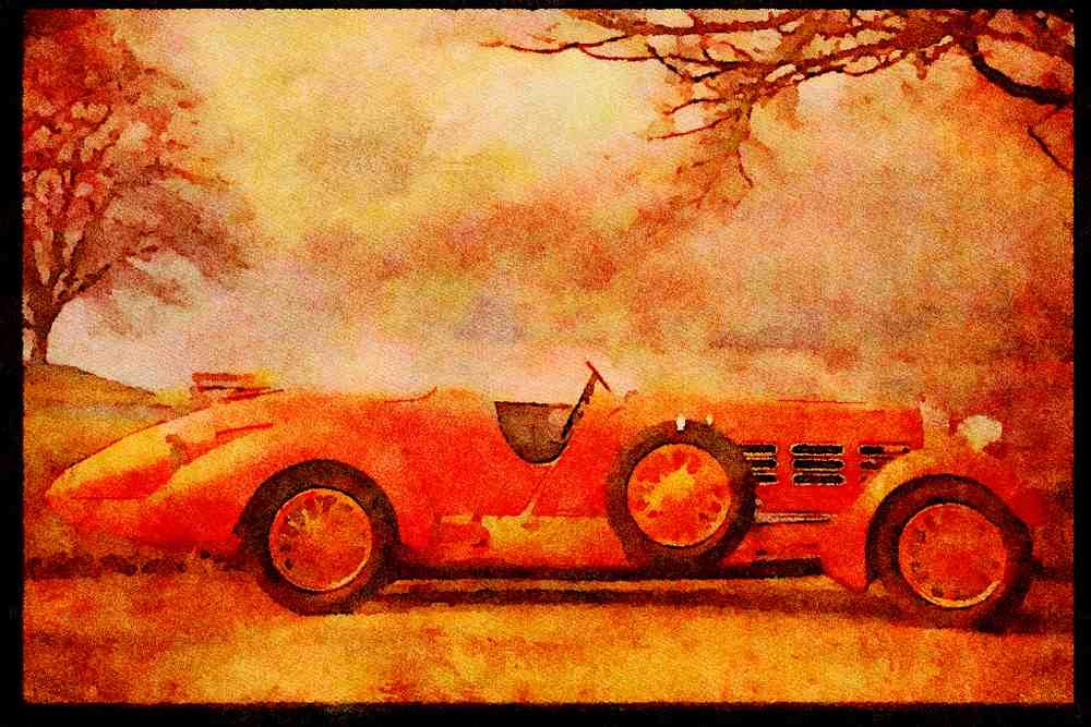 447086 1924 Hispano Suiza A4 Limited Edition Watercolour Print