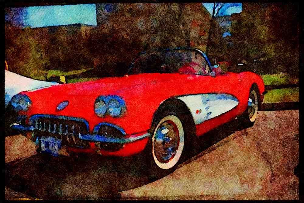 447096 Corvette A4 Limited Edition Watercolour Print