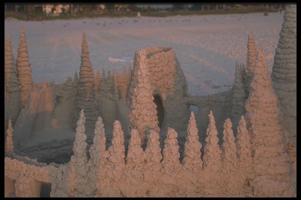 448012 Sandcastle, Siesta Beach, Sarasota A4 Photo Print