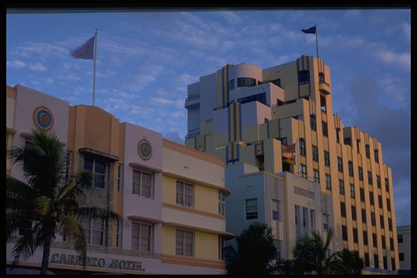 448026 Art Deco District, Miami Beach A4 Photo Print