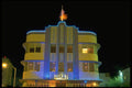 448027 Art Deco District At Night, Miami Beach A4 Photo Print