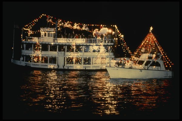 448047 Christmas Boat Parade, Fort Lauderdale A4 Photo Print