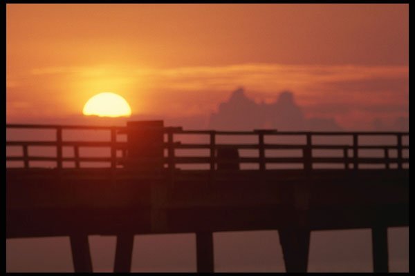 448055 Sunrise At The Fishing Pier, Dania A4 Photo Print